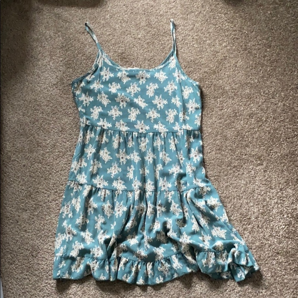 Green flowered dress